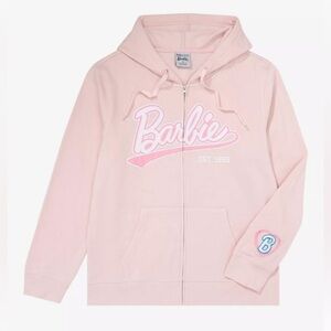 Barbie Boxlunch Exclusive Embroidered Zip Up Hoodie